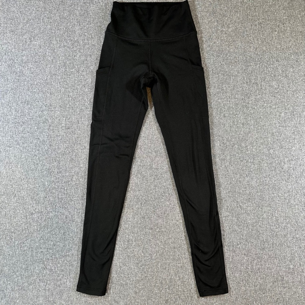 Aerie‎ Chill Play Move Leggings Womens XS Black High Waisted Pockets Yoga Pants